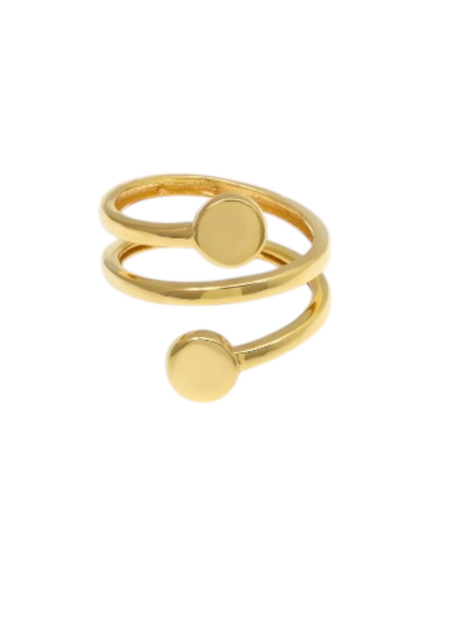 Layered Fantasy Sterling Silver Statement Gold Plated Light Weight Daily Wear Ring For Women By Kesardeep